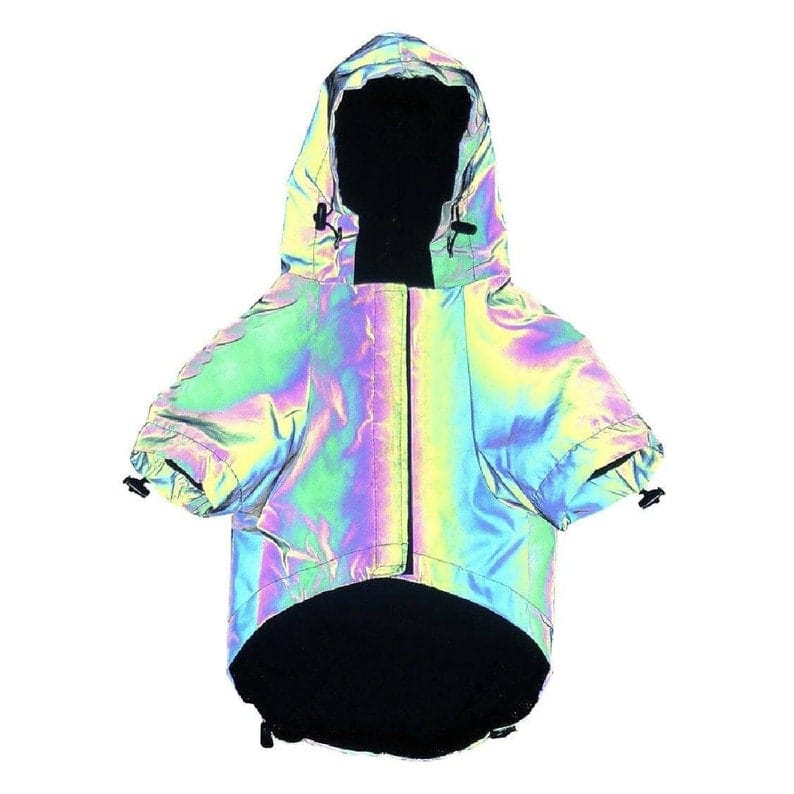 Holographic Dog Rain Coat  Reflective Dog Sweater Reflecting image 6
